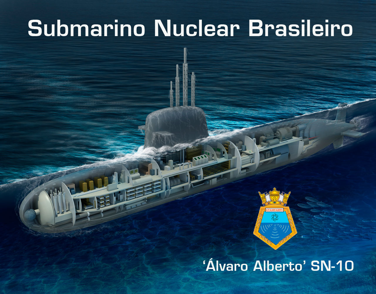 SNB Álvaro Alberto SN-10 - Imagem editada a partir de original de Rubem Paiva