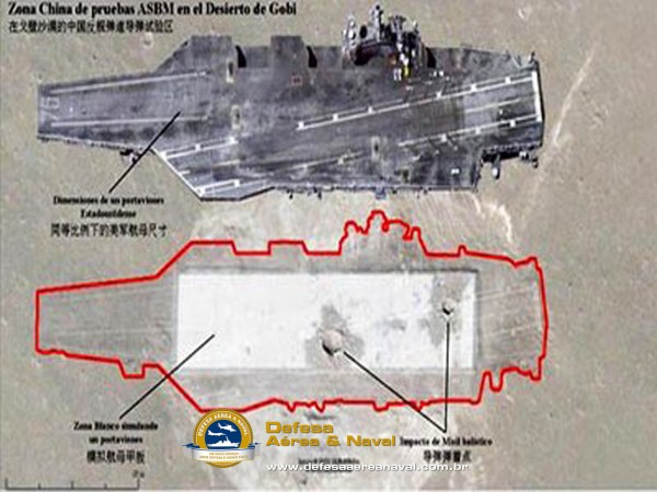 Satellite image with carrier deck for comparison