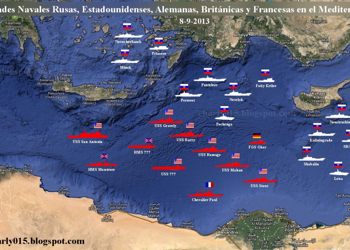 Действия в средиземном море