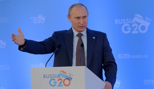 Пресс-конференция В. Путина по итогам встречи лидеров "Группы двадцати"