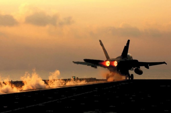 f18-taking-off-from-aircraft-carrier