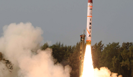 Indian missile system Agni 4 launch