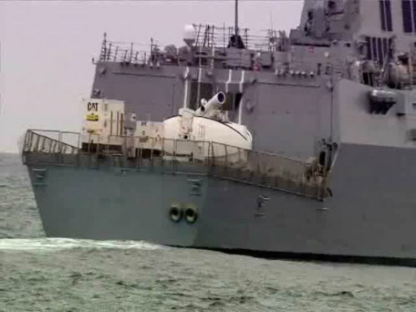 LaWs durante testes a bordo do USS Dewey (DDG 105)