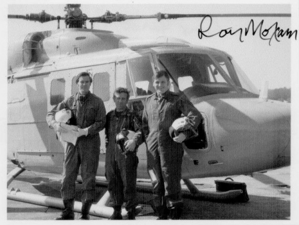 Tripulação do primeiro voo, da esq. para dir: Gerry Smallbridge, Ron Gellatly and Roy Moxam.