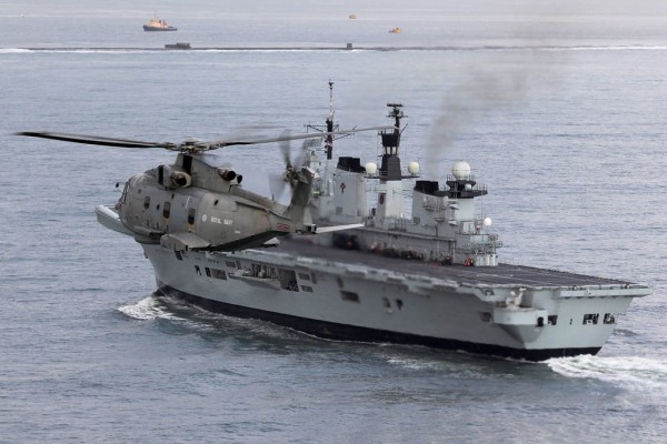 HMS ILLUSTRIOUS at sea