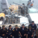 Observadores de marinhas estrangeiras aguardando o início do exercício