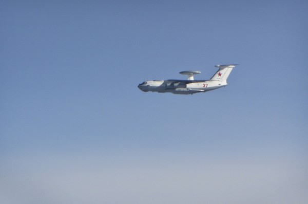 Image of a Russian Beriev A50 ?Mainstay? early warning aircraft during the intercept. RAF Typhoons were yesterday (Tuesday 17 June) scrambled to intercept multiple Russian aircraft as part of NATO?s ongoing mission to police Baltic airspace. The Typhoon