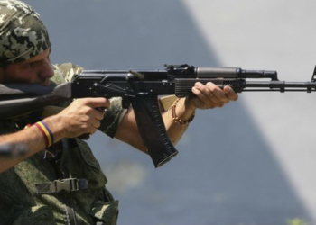 Rafa Munoz Perez, um espanhol servindo com os rebeldes em Donetsk