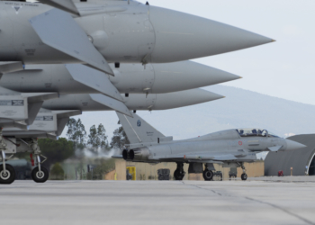 ITAF ground operations  of Eurofighter Typhoon at Grosseto, Italy. all 3 Italian Air Force Squadrons took part in the fly past. no 9, 12 and 20 Squadrons from Grosseto and Gioia del Colle.