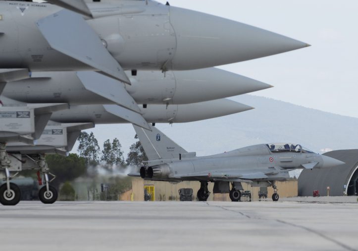 ITAF Eurofighter Typhoon ground operations at Grosseto, Italy