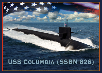 graphic representation of the future USS Columbia (SSBN 826). (U.S. Navy photo illustration by Petty Officer 1st Class Armando Gonzales/Released)