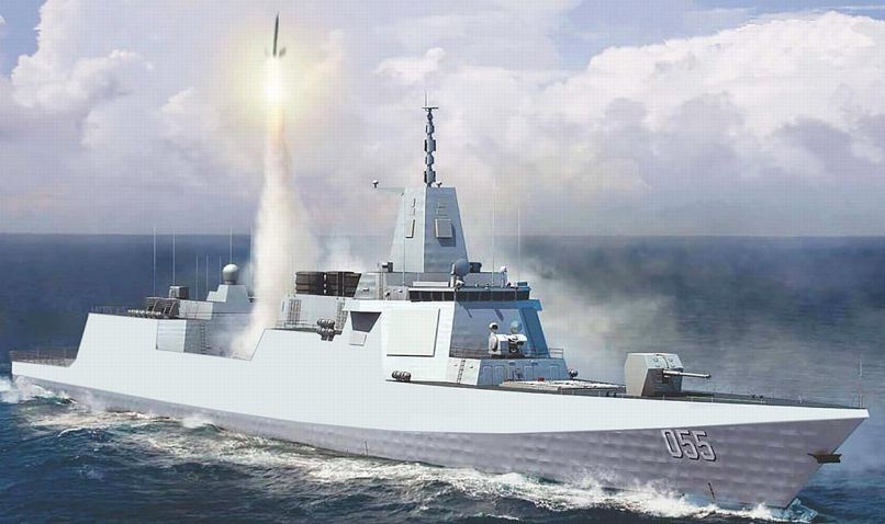 China lança o 6º destróier Type 055 - Poder Naval