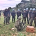 Sete militares brasileiros e dois peruanos participaram do Estágio de Ação contra Minas, do Centro Conjunto de Operações de Paz do Brasil. (Foto: Exército Brasileiro)