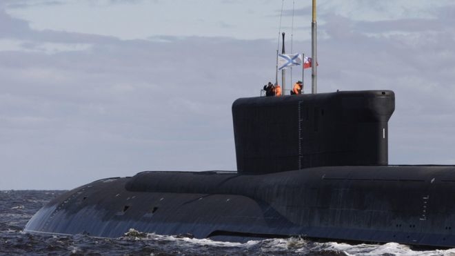 Submarino russo Yuri Dolgoruky: O sistema nuclear da Rússia deve ser lançado a partir de submarinos adaptados Foto AFP