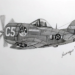 Caça P-47 Thunderbolt da FAB - Ilustração de Henrique Matte