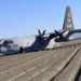 Aeronave KC-130 após pouso de emergência