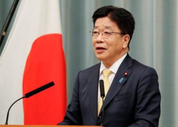 Secretário-chefe de gabinete do Japão, Katsunobu Kato, durante entrevista coletiva em Tóquio
16/09/2020 REUTERS/Kim Kyung-Hoon