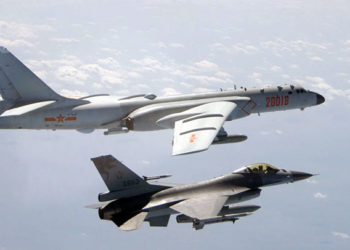 Caça F-16 de Taiwan intercepta bombardeiro chinês H-6K