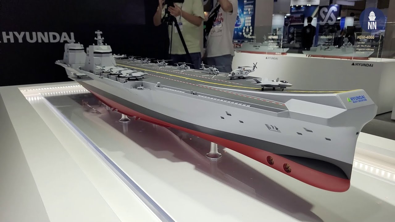 MADEX 21: HHI apresentou o futuro porta-aviões da Marinha da Coreia do