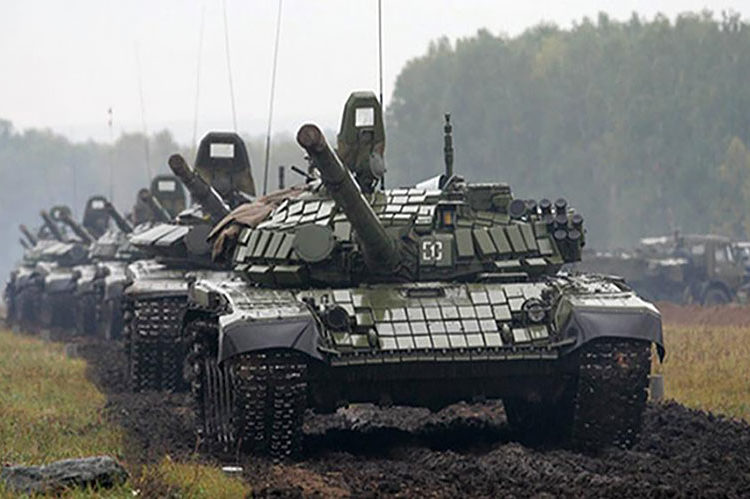 Tanques russos durante a Zapad 2017