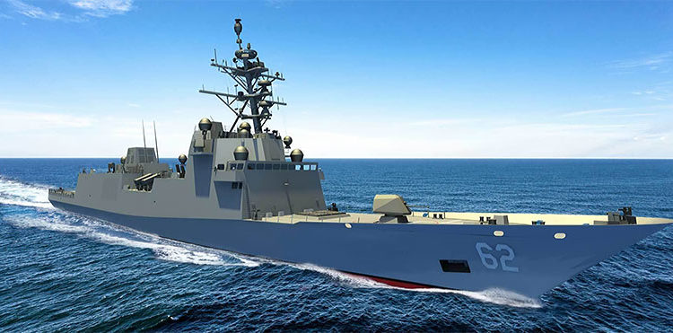 Ilustraçãoda futura Fragata USS Constellation (FFG 62)