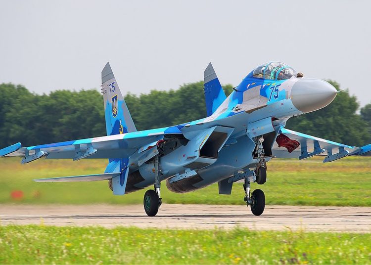 Caça Su-27 da Ucrânia