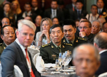 Ministro da Defesa da China, Li Shangfu, participa do 20º Diálogo IISS Shangri-La em Cingapura, 2 de junho de 2023. Foto: Caroline Chia