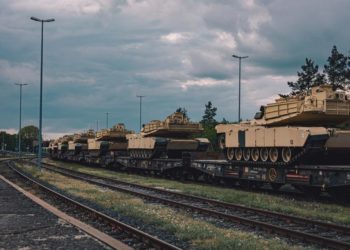 Os tanques M1A1 Abrams - Foto Christian Carrillo/US Army