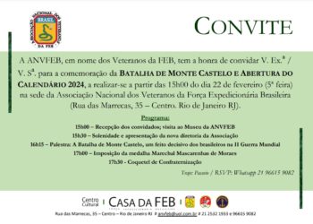 Convite para os interessados em conhecer o Museu da ANVFEB no Rio de Janeiro