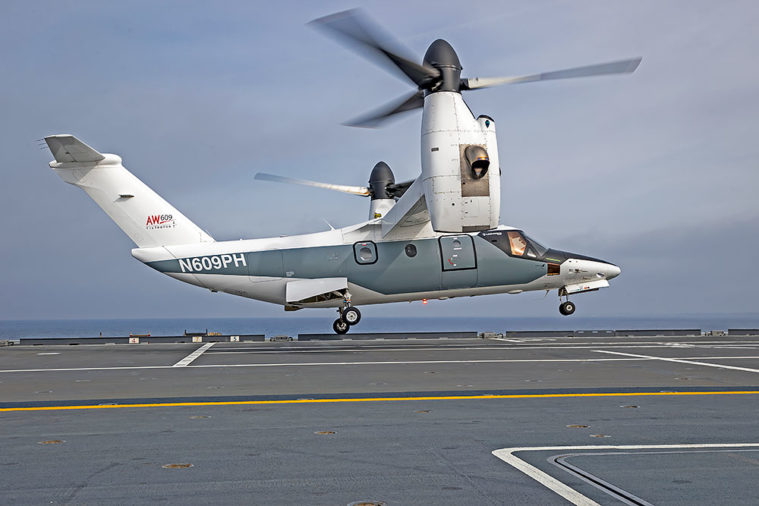 Tiltrotor AW609 conclui com sucesso a primeira fase de testes em navios ...