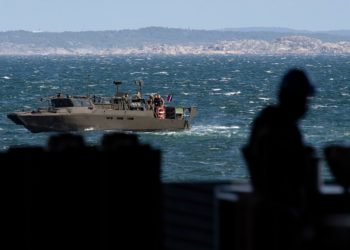 CB90 durante exercícios com a Marinha Francesa (imagem da Marinha Francesa)