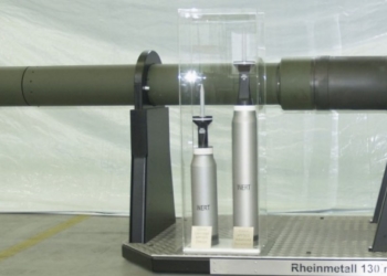 nova arma smoothbore 130 milímetros de Rheinmetall pode ser um armamento adequado para MBT futuras. Fonte Rheinmetall